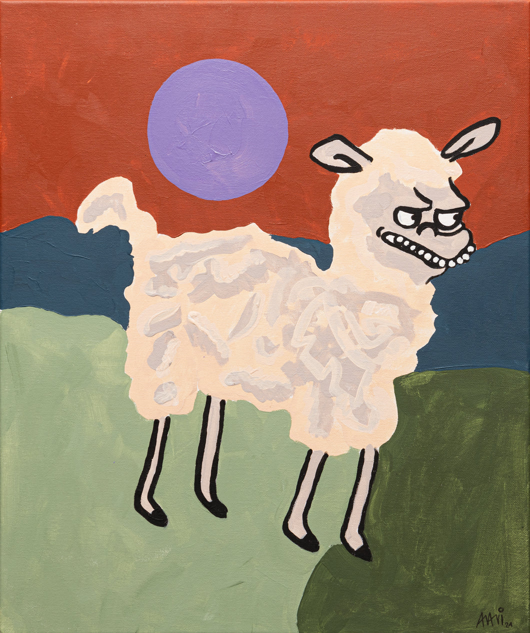 ‘Moe Sheep’ 50x60 acrylic on canvas